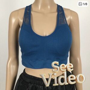 👛 (ANY 2/$15) GEORGE Teal Blue Sports Bra XL